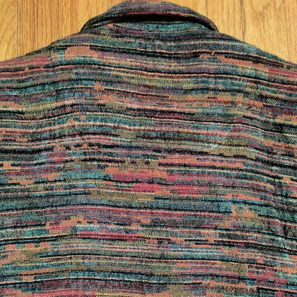 NWT Christopher & Banks suit jacket/ blazer, women's Large, green/orange/red - Picture 12 of 16